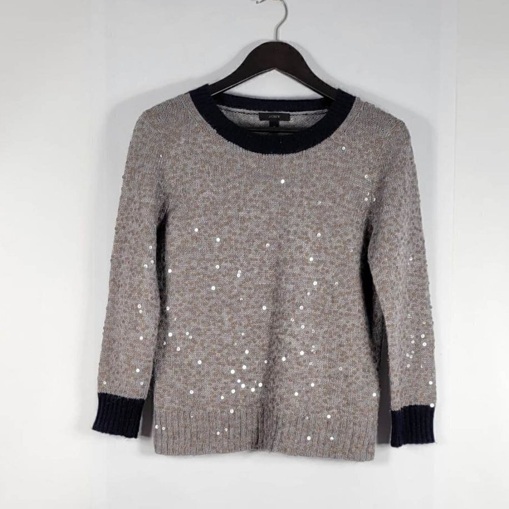 J.Crew 3/4 Sleeve Sweater With Sequins #275 Size M